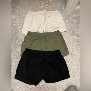 Linen blend shorts